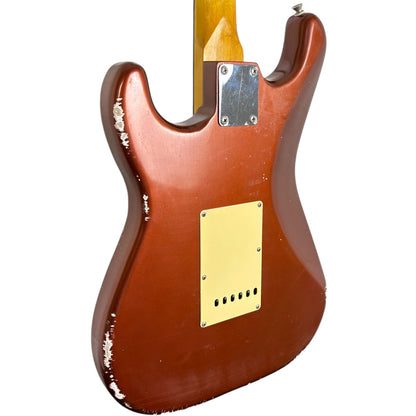 MJT VTS от Mark Jenny Heavy Relic USA Stratocaster 2026 2026 - Оранжево с ефект на обгаряне