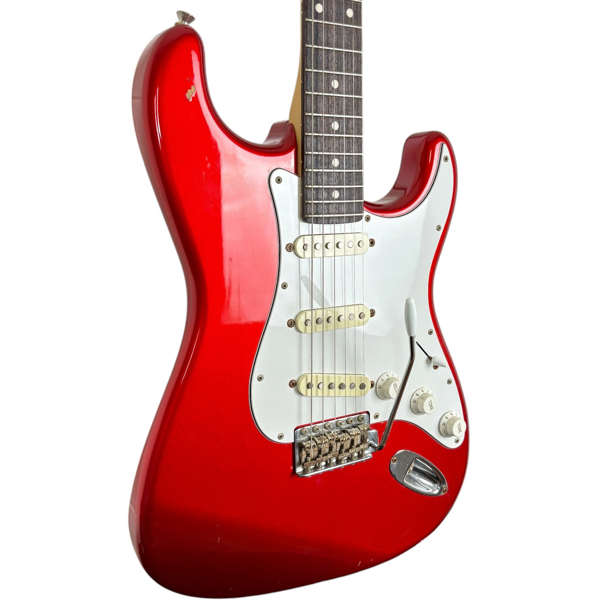 FGN Fujigen Japan JST-5R Stratocaster 2009 - Şeker Elması Kırmızısı