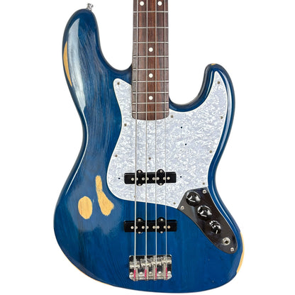 Fender Japan 62 Reissue Jazz Bass - áttetsző kék - hozzá illő fej