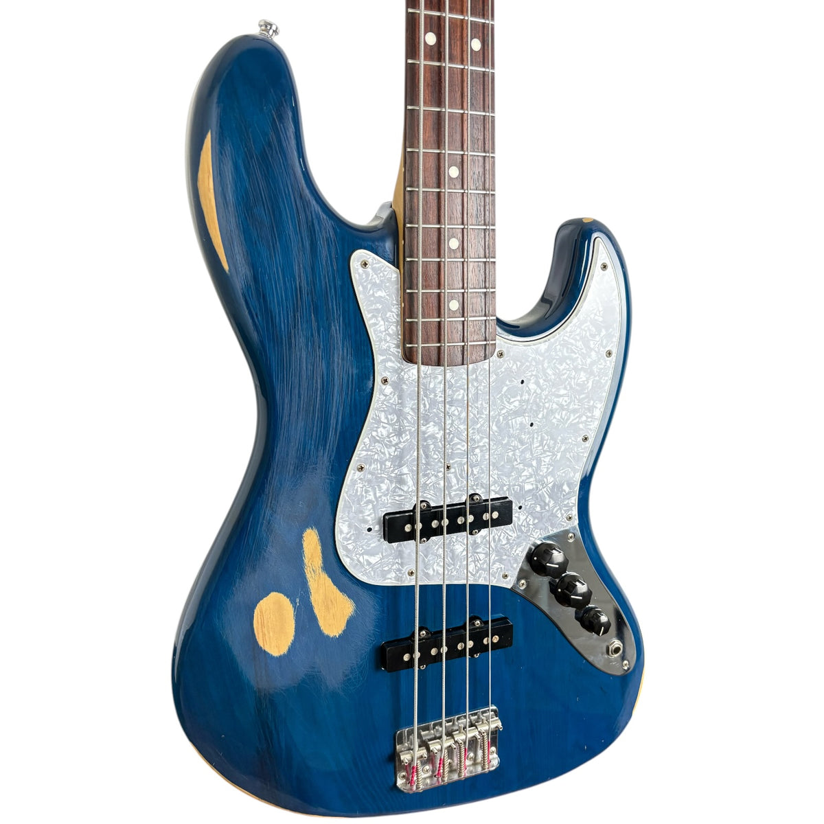 Fender Japan 62 Reissue Jazz Bass - áttetsző kék - hozzá illő fej