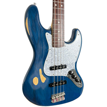 Fender Japan 62 Reissue Jazz Bass - áttetsző kék - hozzá illő fej