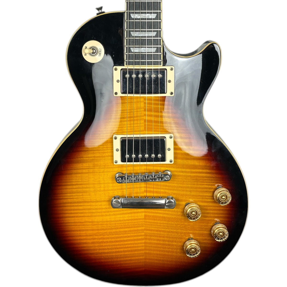 Epiphone Les Paul 1960 Tribute Plus 2003 - tupakkapurske - Gibsonin humbucker-mikrofoni
