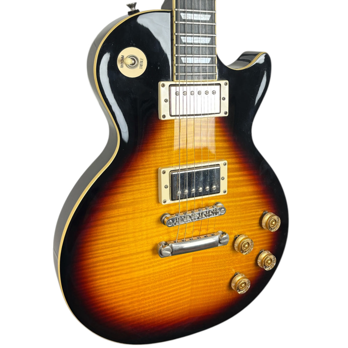 Epiphone Les Paul 1960 Tribute Plus 2003 - tupakkapurske - Gibsonin humbucker-mikrofoni