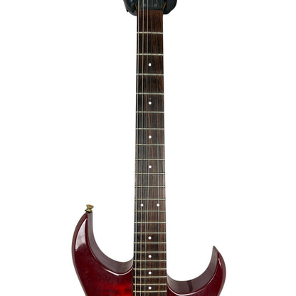 Fernandes Japan FGZ-420 Superstrat 1997-2003 - Vermelho Transparente com Topo Acolchoado