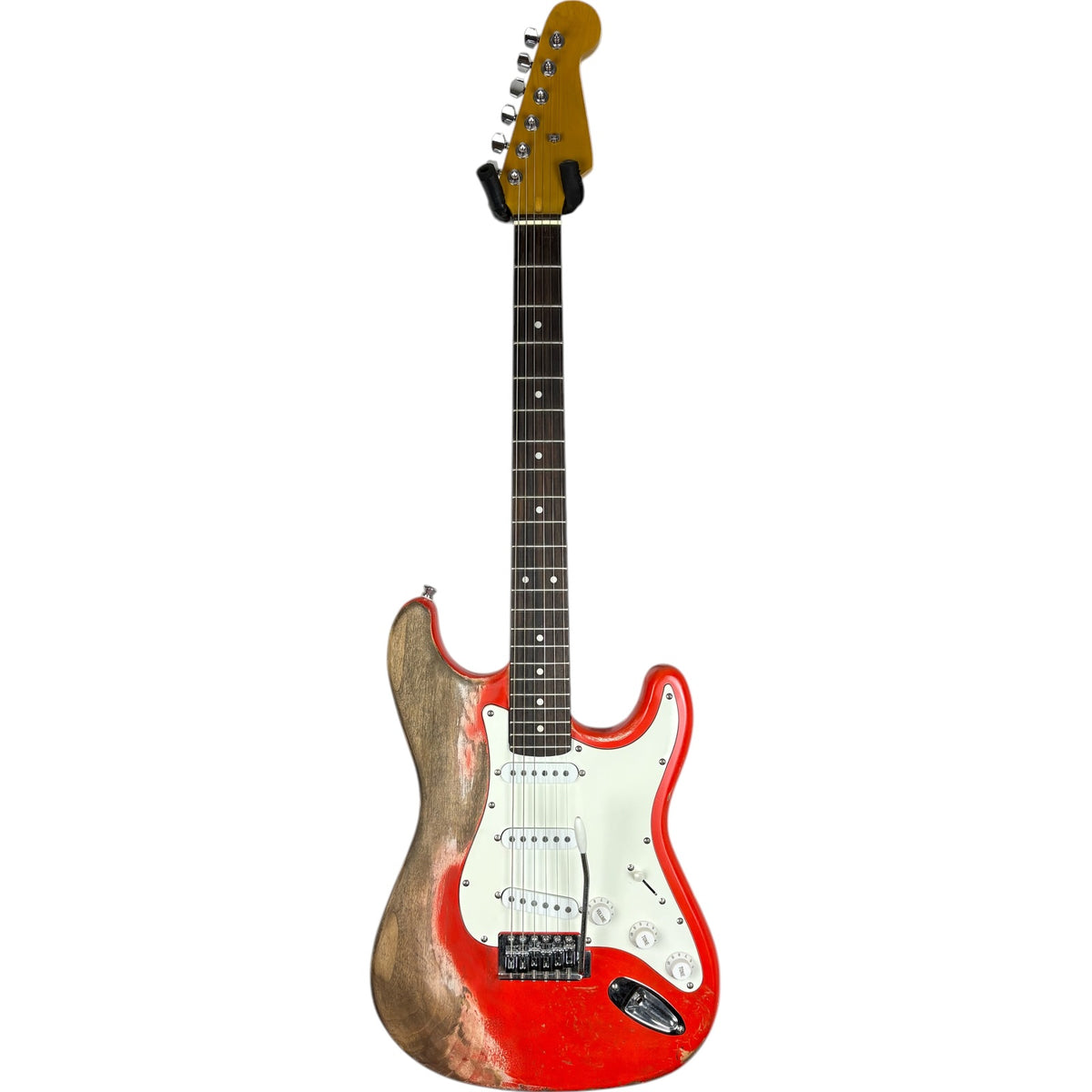 Raskaasti kulunut Relic Stratocaster - Fiesta-punainen