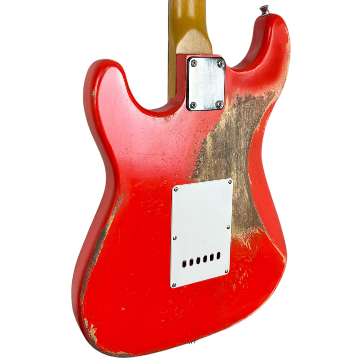 Raskaasti kulunut Relic Stratocaster - Fiesta-punainen