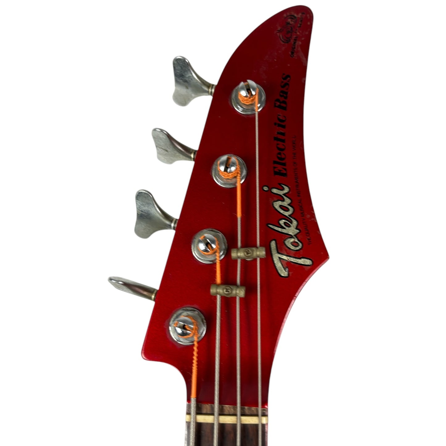 Elektrická baskytara Tokai LBX z roku 1984 – metalická červená