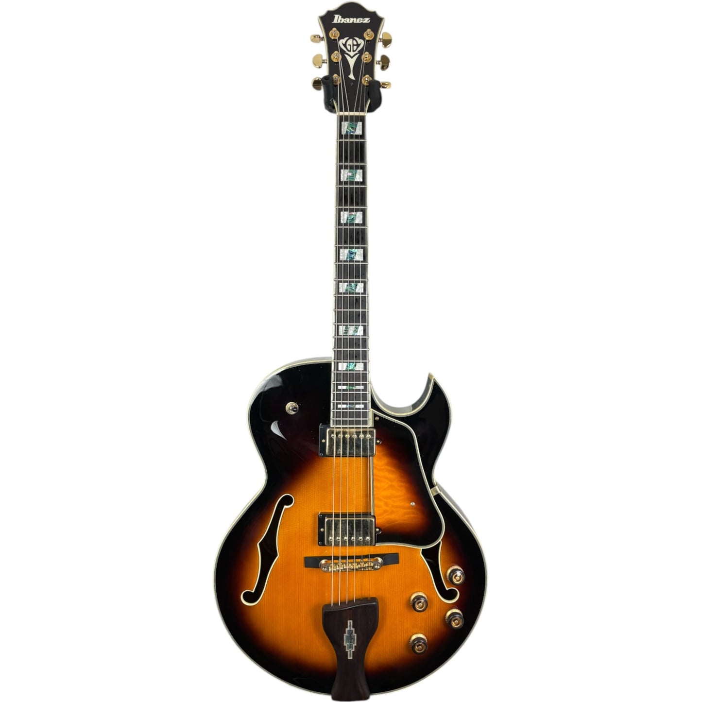Ibanez LGB-30 George Benson Signature 2014 – vintage žlutý sunburst