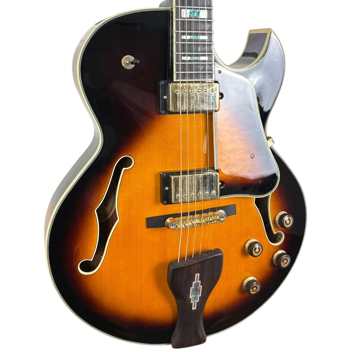 Ibanez LGB-30 George Benson Signature 2014 – vintage žlutý sunburst