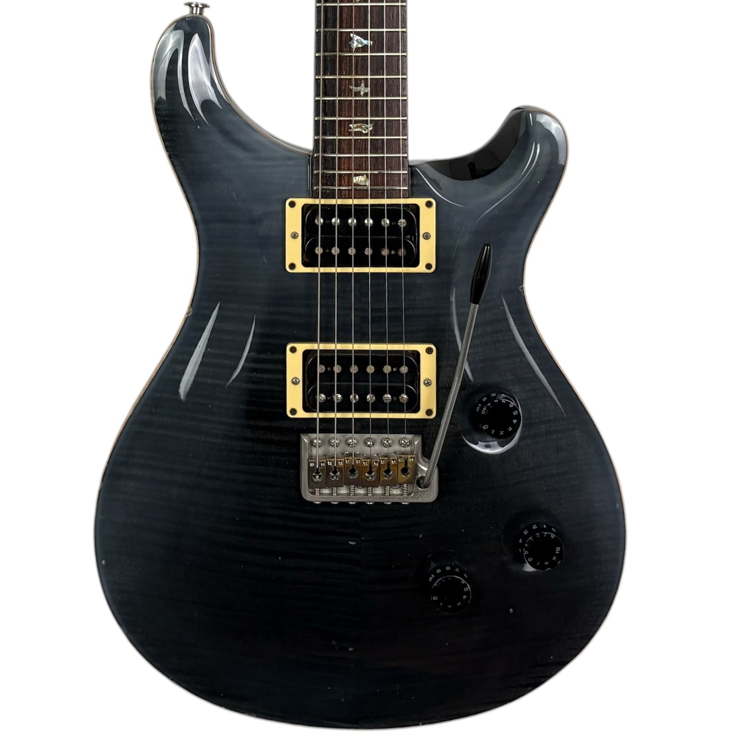PRS Custom 24 10-Top 1997 - Arce flameado gris negro