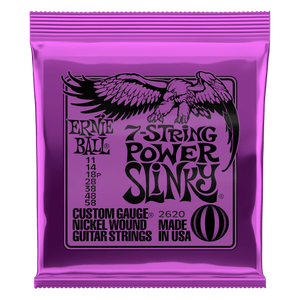 Ernie Ball Cordes de guitare 7 cordes Power Slinky 11-58